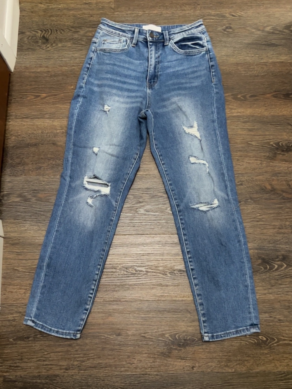 Women’s Skinny Distressed High-Rise Jeans - Blue